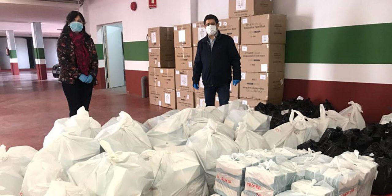 Diputación distribuye una nueva partida de 103.000 mascarillas entre los ayuntamientos de la provincia